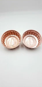 SET 2 STAMPI GELATINA ALLUMINIO RAME ORO ROSA VINTAGE DESIGN ANANAS - Foto 1 di 4
