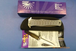 Camillus CUDA Maxx 5.5 Knife D2 Tool Steel Spear Point Blade Titanium Handle USA - Picture 1 of 14