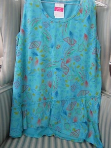 NWT FRESH PRODUCE "TURTLE COVE"  FIONA TANK ON BLUEFIN .FLIRTY AND FEMININE.(M) - Picture 1 of 3