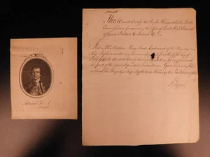 1745 Admiral Keppel SIGNED Handwritten Letter Royal Navy British Ship Saphire - Picture 1 of 11