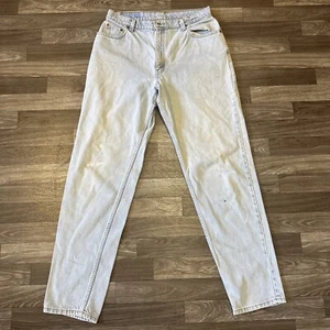 Jeans vintage Levi’s 550 donna 14 vita alta blu lavaggio chiaro denim conico mamma - Foto 1 di 8