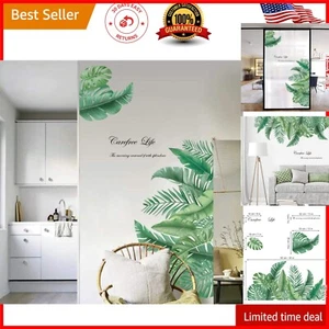 Vibrant Green Leaf Wall Decals - Easy Apply Decor for Bedrooms and Living Rooms - Picture 1 of 7