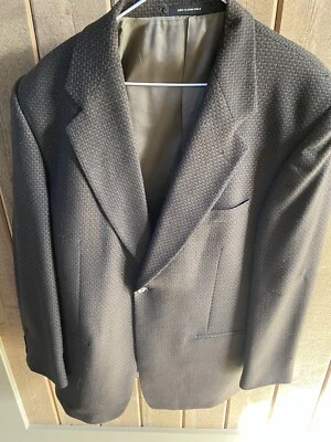 Vintage Givenchy Monsieur Men’s Brown Tweed Single Button Wool Blazer Size 42R - Image 1 of 4