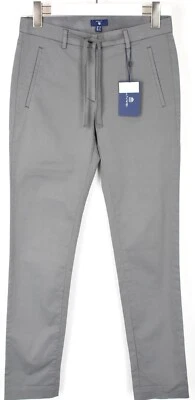 Pantalones con cordón para mujer GANT Reino Unido 10 cremallera mosca calce ajustado gris Foto 1 de 4