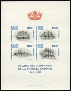 Chile 1975 - Mi-No 838-841 ** - Estampillada sin montar o nunca montada - Hoja conmemorativa - Barcos / Barcos - Imagen 1 de 1