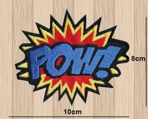POW SUPERHERO PELÍCULA HIERRO O COSTURA EN PARCHE BORDADO APLIQUE DISNEY INSIGNIA LOGOTIPO - Imagen 1 de 2