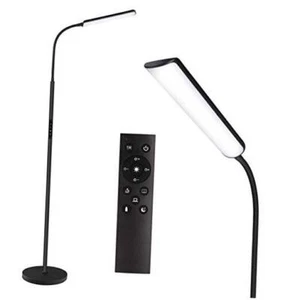 LED Floor Lamp, Bright 15W Floor Lamps for Living Room with 1H Timer, Black - Picture 1 of 7