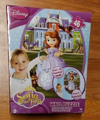 Quebra-cabeça Disney Sofia the First Wall 24"x36" *NIP* Cofre para paredes pintadas!  - Imagem 1 de 2
