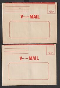 Two WW2 Era V Mail Letter Covers Unused