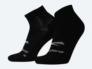 NWOT Brooks Ghost Quarter Asphalt Black Compression Running Socks - Picture 1 of 3