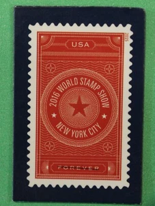 USPS MAGNETIC STAMP - 2016 WORLD STAMP SHOW - NEW YORK/ USA FOREVER / 2015 #5010 - Picture 1 of 1