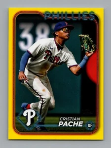 2024 Topps #456 Cristian Pache amarillo venta al por menor Philadelphia Phillies - Imagen 1 de 2