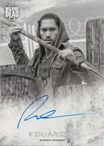 Tarjeta autógrafa 2018 Walking Dead Hunters & Hunted, Peter Zimmerman (Eduardo) - Imagen 1 de 2