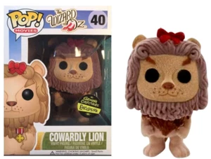 Funko Pop! Wizard of Oz Cowardly Lion Flocked Exclusive #40 - Picture 1 of 6