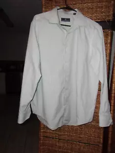 Hart Schaffner Marx Long Sleeve spread collar Blue White Beige sz L Shirt - Picture 1 of 4