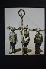 Military Photo Lancashire Fusiliers Regiment Colour Party inc Ensign