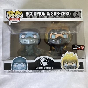 Funko Pop Games Mortal Kombat X Scorpion & Sub Zero 2 Pack Gamestop Exclusive - Picture 1 of 3