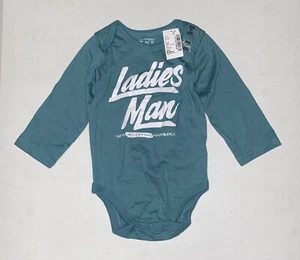 Children's Place Boys One Piece 6-9 Months Brittany Blue Ladies Man NWT LBB76 - Picture 1 of 3