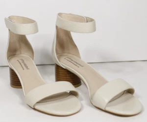 Jeffrey Campbell For Anthropologie Issa Ankle Strap Block Heel Ivory Size 7.5 - Picture 1 of 15