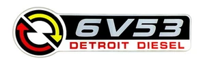DETROIT DIESEL 6V53 EMBLEM SATIN - Picture 1 of 2