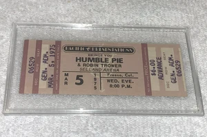 HUMBLE PIE ROBIN TROWER 1975 UNBENUTZT KONZERT TICKET SELLAND ARENA FRESNO CA USA - Bild 1 von 4