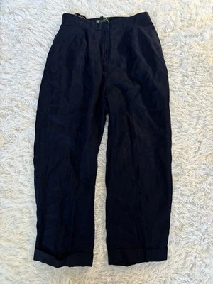 Ralph Lauren women's sz. 8 classic navy blue linen pants. Great pair - Image 1 of 4