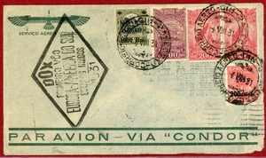 Brazil 1931, Multi Frankings on PAR AVION-VIA "CONDOR", Rio to New York - Picture 1 of 2