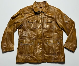 Emilio Adani Glatt Lamm Nappaleder Gr 56 XXL Jacke Parka Cognac 8438 - Bild 1 von 7