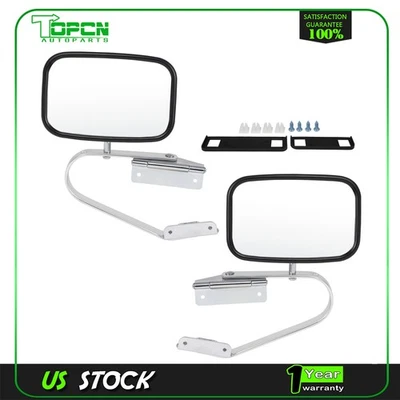 Par de espejos retrovisores laterales manuales izquierda+derecha para camioneta Ford F150-F350 Foto 1 de 4