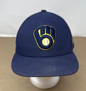 Cappello Milwaukee Brewers 59Fifty taglia 7 5/8 MLB aderente lana - usato - Foto 1 di 5