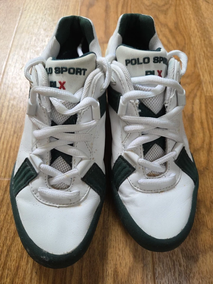 Women's POLO SPORT RLX GYM TENNIS SHOES WHITE GREEN 7.5 M - Image 1 of 4