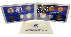 2000-S United States Mint Proof Set (2-Pack 10 Coin Set With COA and OGP.) - Picture 1 of 2