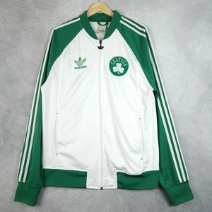 Giacca Boston Celtics uomo media bianca verde NBA basket Adidas full zip - Foto 1 di 17