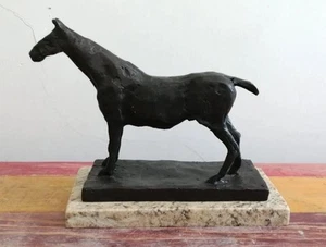EDGAR DEGAS " HORSE II " BRONZE SCULPTURE SIGNED & NUMBERED - Picture 1 of 6