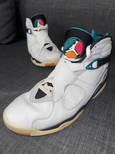 Air Jordan 8 Retro 'South Beach' 2018 taglia 10 discrete condizioni senza scatola - Foto 1 di 12