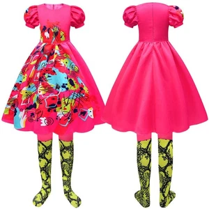 Kid Girl Movie Barbie Weird Barbie Cosplay Dress Pants Sets Fancy Party Clothes - Picture 1 of 14