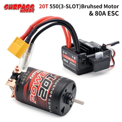 Surpass Hobby 550 12T 14T 20T 30T 35T Brushed Motor+ESC für 1/10 1/12 RC Car - Bild 1 von 4