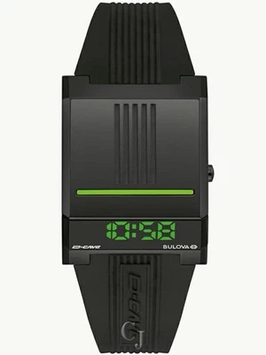 Bulova Computron Special Edition D-Cave  LED Green Accent 98C141 Men's Watch EUC - Image 1 of 4
