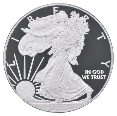 Moneda de prueba American Silver Eagle 2012-W 1 OZ Foto 1 de 4