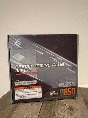 MSI B850M GAMING PLUS WIFI6E micro ATX AMD Socket AM5 DDR5 Motherboard - Image 1 of 2