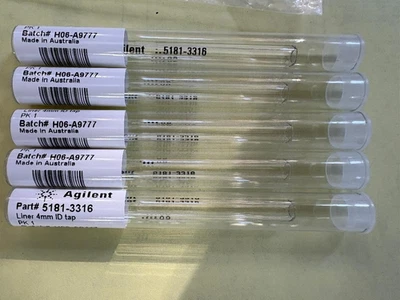 Set of 5 NEW AGILENT Inlet liner 4 mm ID Tap 5181-3316,made in Australia, free s - Image 1 of 4