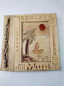 Handmade photo album Maui Hawaii made with indigenous plants holds 20 pictures