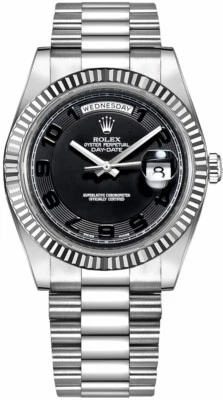 Rolex Day-Date II 41mm President Oro Blanco 18kt Edición Black Out 218239 Foto 1 de 3