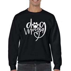 Dog Mama Funny Mother's Day Sweatshirt Puppy Breed Adopt a Pet Paw Crewneck - Picture 1 of 50
