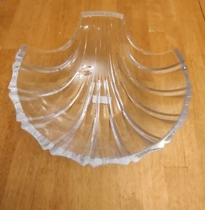 MIKASA ELITE LEAD CRYSTAL 'CORAL REEF' SCALLOP / CLAM SHELL BOWL 10.25” - Picture 1 of 5