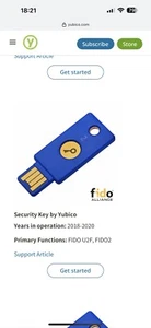 Yubico USB Llave de Seguridad - Azul - Photo 1/4