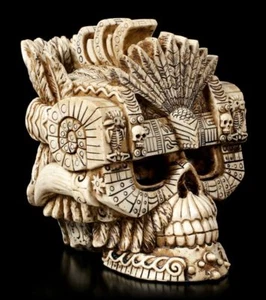 Azteken Götter Schädel - Montezuma - Derek W Frost Maya Totenschädel Deko - Bild 1 von 5