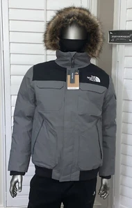 The North Face Mens Gotham III 550-Down Warm Insulated Winter Jacket Grey Black - Picture 1 of 22