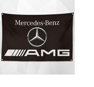 banner flag  tapestry size3x2ft [Benz-AMG]garage room decora 12642