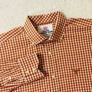 Texas Longhorns Thomas Dean Plaid Button Up Shirt Men's Size Large - Picture 1 of 5